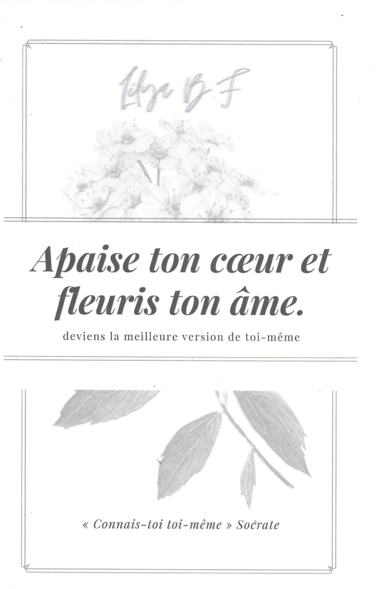 Apaise ton coeur et fleuris ton âme de Lilya B.F Akhawates Livre > Islam 9782494885004 Librairie Musulmane Al-imen