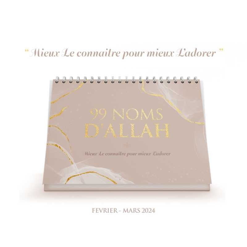 99 noms d'Allah - Mieux Le connaître pour mieux L'adorer - Calendrier chevalet Al-Hadîth Calendriers, organiseurs et agendas Beige 9782875453464 Librairie Musulmane Al-imen