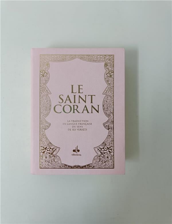 Le Saint Coran et la traduction en langue française du sens de ses versets (Poche) (Pages avec Tranche Dorée) Rose Clair - Al Bouraq