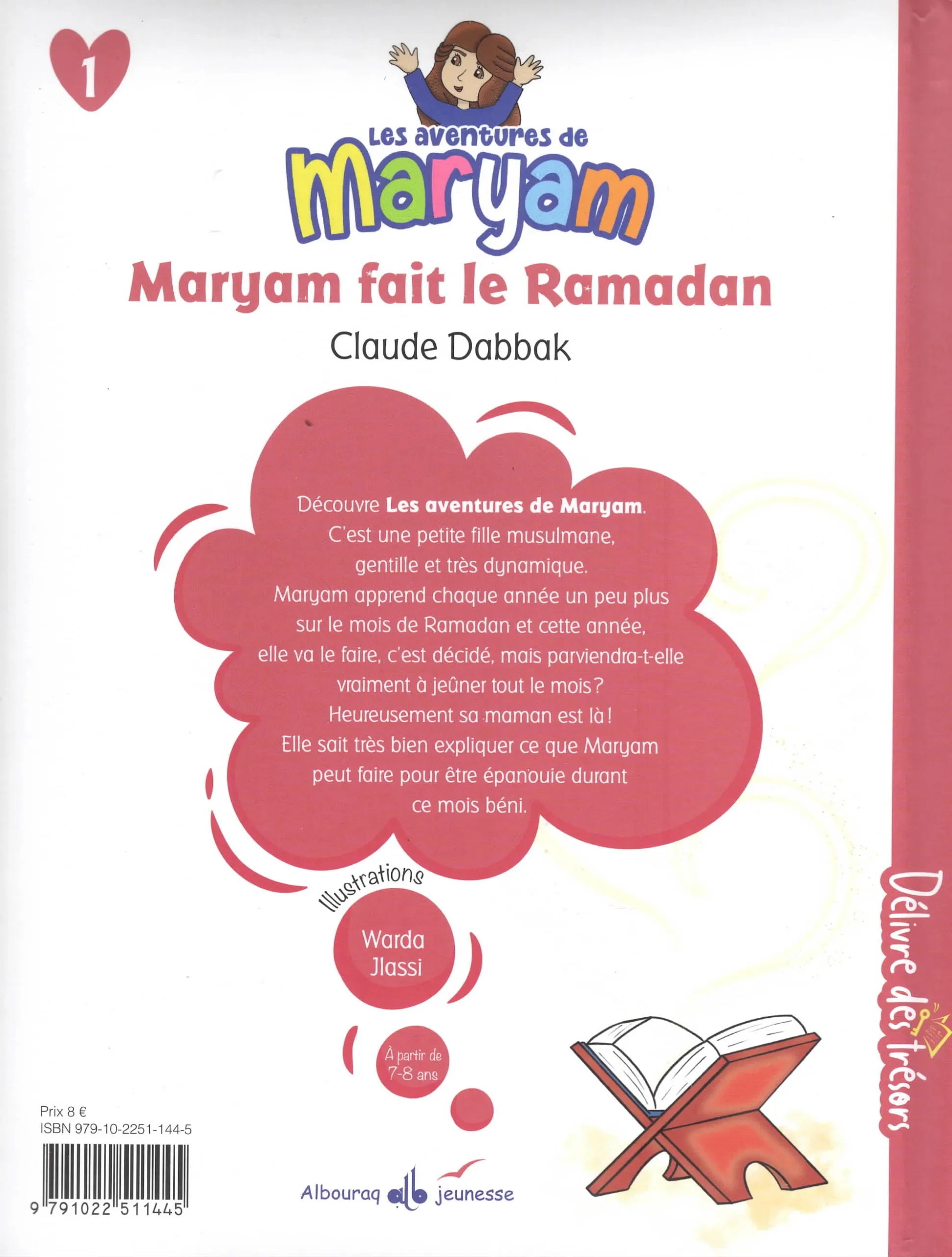 Maryam fait le Ramadan (Tome 1) de Claude Dabbak et Warda Jlassi - Verso