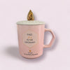 Tasse en céramique couleur pastel avec phrase motivante - Couleur Rose Bonbon - 250 ml