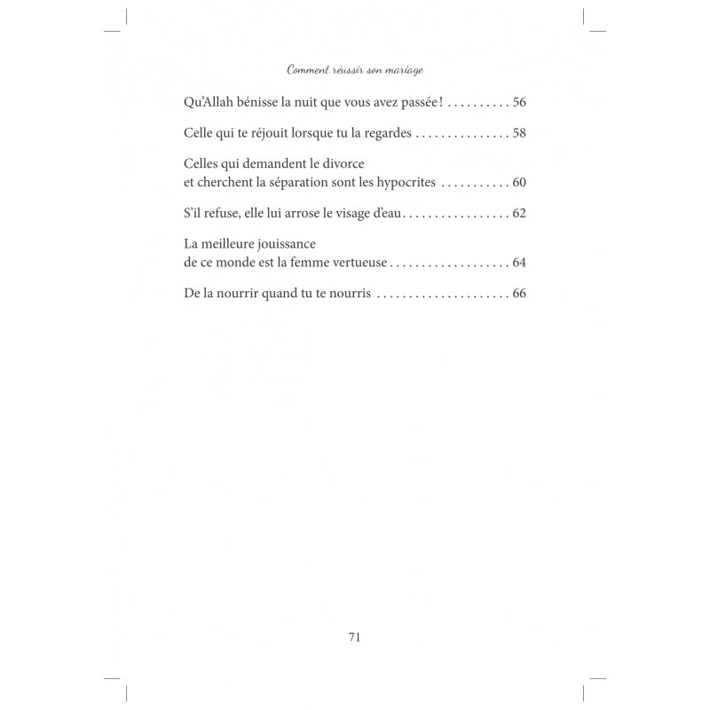 Comment Réussir Son Mariage, 30 Conseils Du Prophète écrit par 'Amr 'abd Al-Mun'im Salîm - Editions Al Hadith