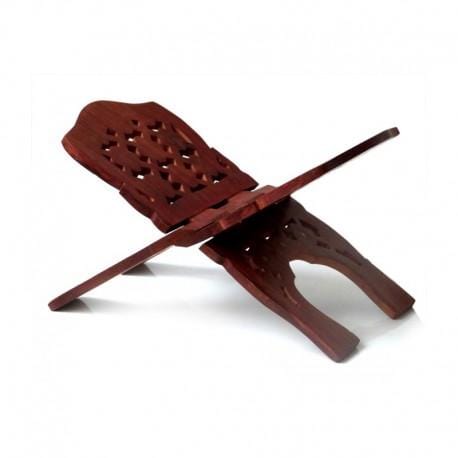 Grand porte Coran en bois avec motifs décoratifs cuivrés - 15pouces (38cm) Mudo Porte Coran 9782969782041 Librairie Musulmane Al-imen