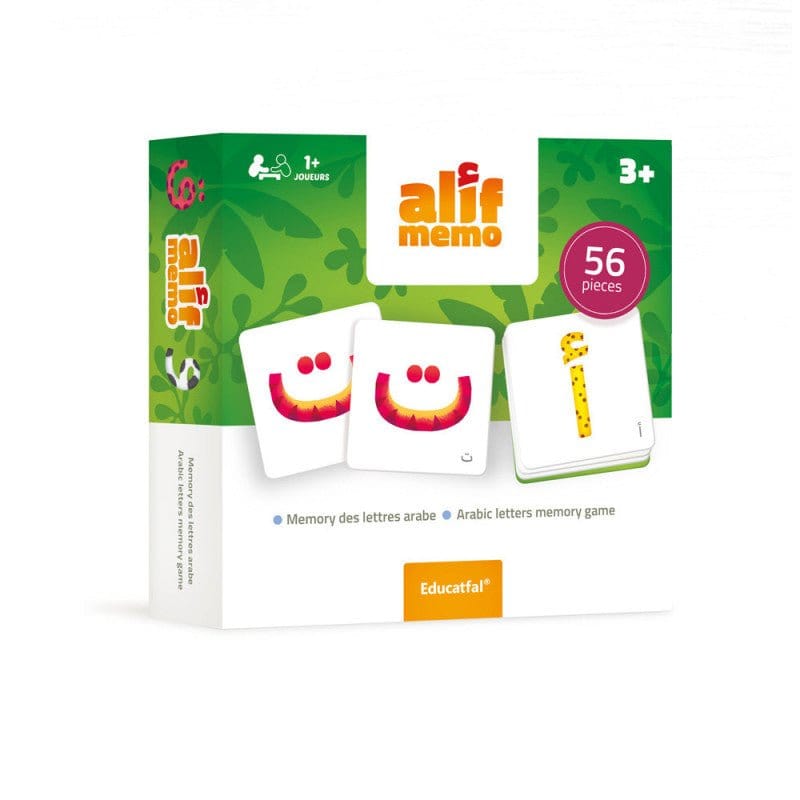 Jeu Alif Memo (56 cartes) - Educatfal (Dès 3 ans) Educatfal Jeu Islam 9782956359272 Librairie Musulmane Al-imen
