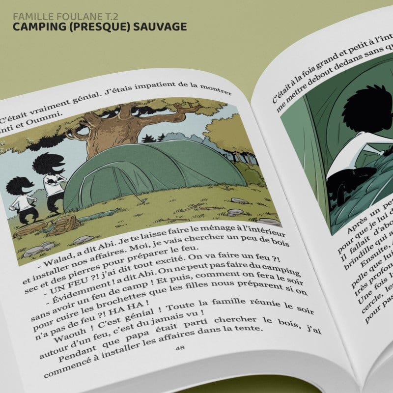 La Famille Foulane (Tome 2) - Camping (presque) sauvage - BDouin BDouin Livre Islam Enfant 9789998797932 Librairie Musulmane Al-imen