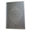 Le Saint Coran Argenté - Couverture Daim - Pages Arc - En - Ciel - Français - Arabe - Phonétique - Maison Ennour Al - imen