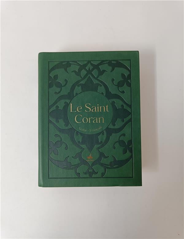 Le Saint Coran Bilingue (Arabe - Français) - Poche (Pages Dorées) (Éditions Al Bouraq) Vert Foncé Al - imen