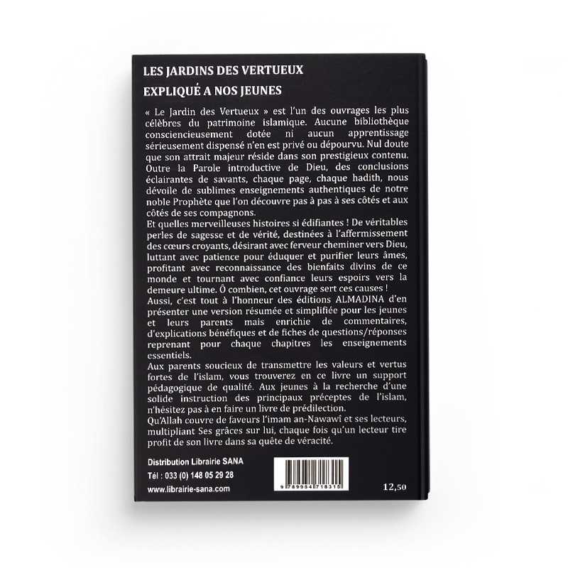 Les Jardins des Vertueux expliqué à nos jeunes d'après Hamid Ahmed At-Tahir Al-Madina Livre Islam Hadith (Traditions Prophétiques) 9789954718315 Librairie Musulmane Al-imen