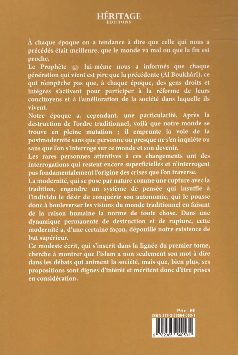 L’islam au secours de l’homme moderne : Tome 2 de Thomas Sibille - Éditions Héritage Al - imen