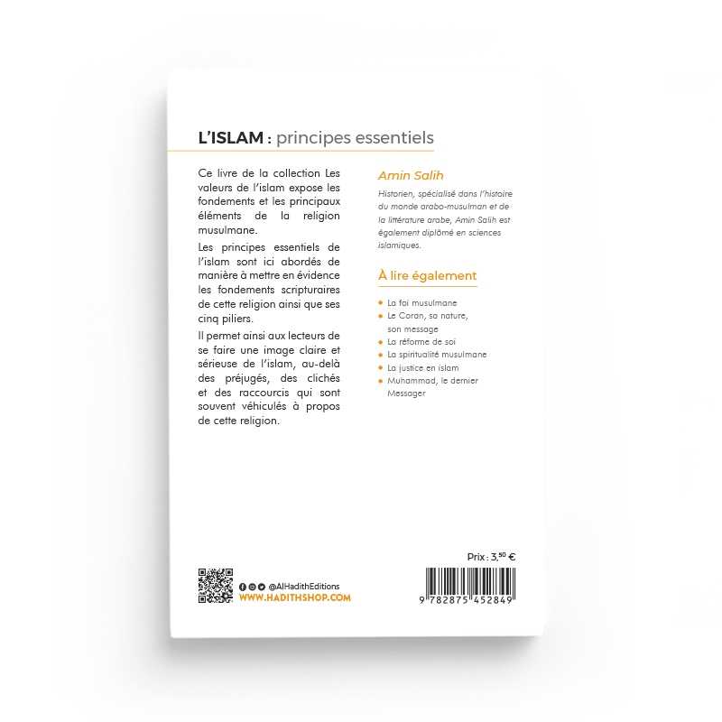 L'islam : principes essentiels - Amin Salih (collection les valeurs de l'islam) disponible chez Al - imen