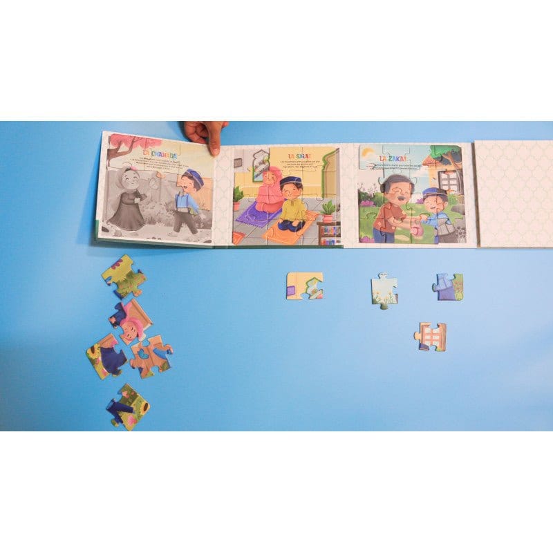 Livre Puzzle Magnétique : Les 5 Piliers de l'Islam (5 Puzzles Magnétiques en 1) Sana Jeu Islam 9782356337009 Librairie Musulmane Al-imen