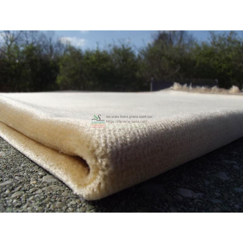 Tapis de Prière Velours Luxe couleur unie - SABLE disponible chez Al - imen