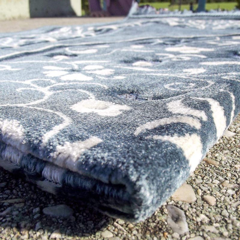 Tapis de Prière Velours Motif Jardin Bleu Ardoise Sana Tapis de prière > Velours 3700495409537 Librairie Musulmane Al-imen