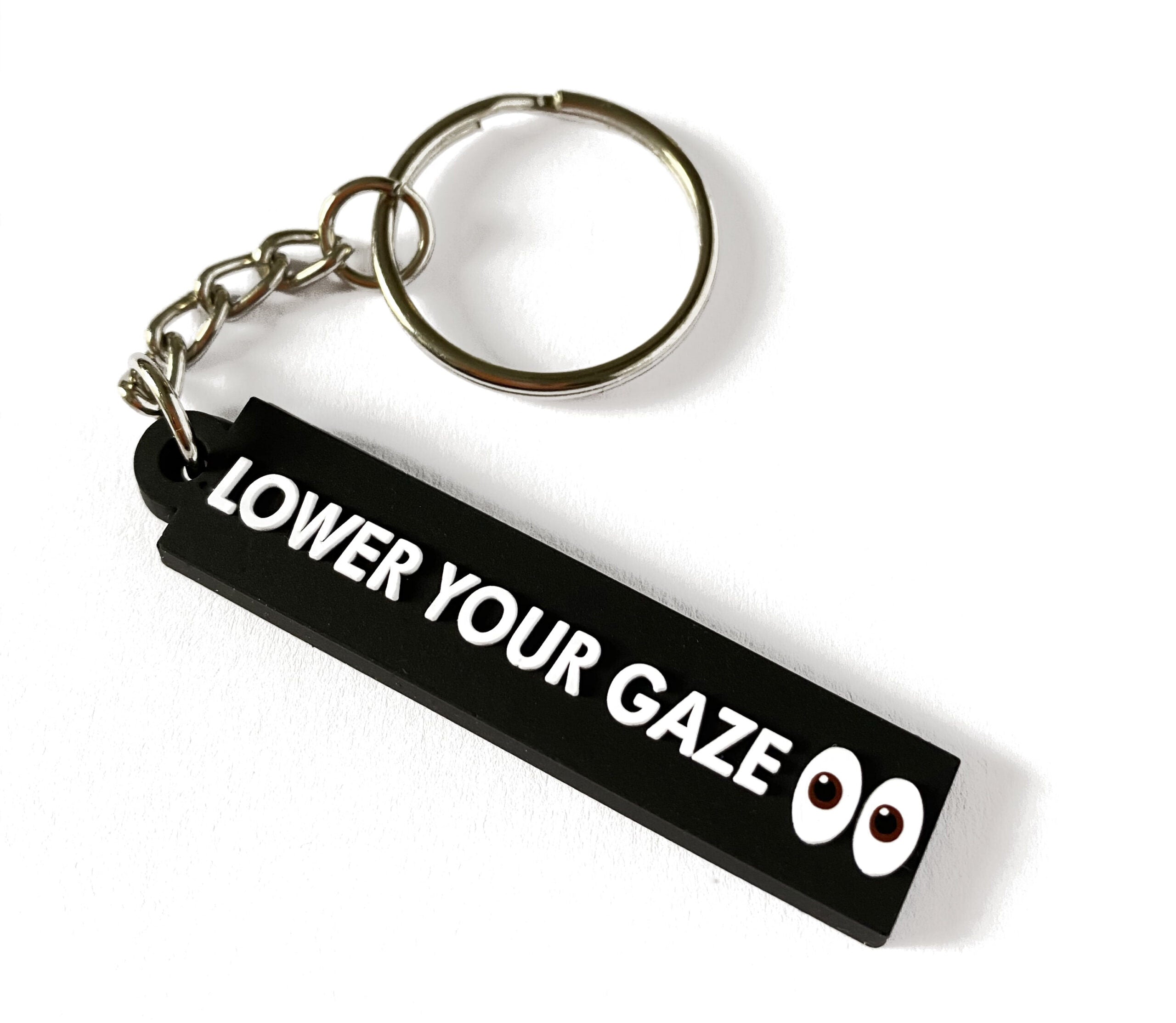 Lower your gaze sleutelhanger